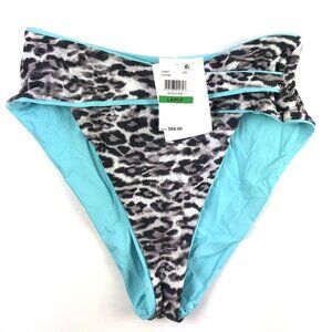 Rebecca Virtue Becca, Women’s Animal Print High Waist Bikini Bottom, Size L